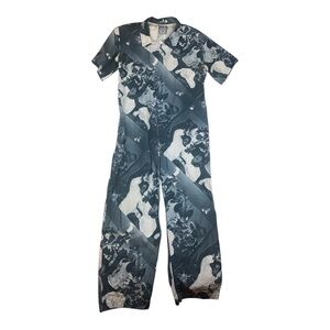 Print All Over Me size large photo Graphic Jumpsuit 90s unisex overalls